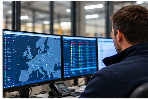 Kaarten en data op schermen